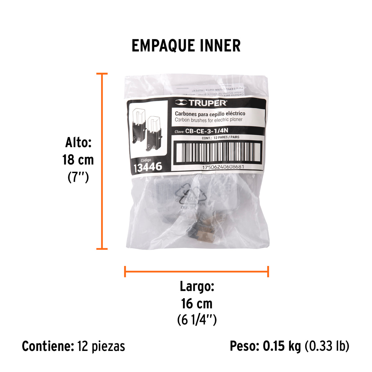2 carbones para CEPEL-3-1/4N - SKU 13446