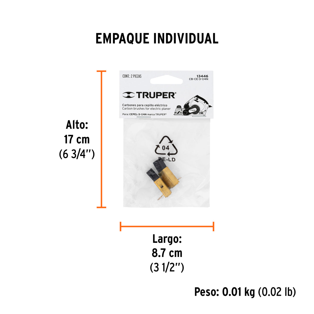 2 carbones para CEPEL-3-1/4N - SKU 13446