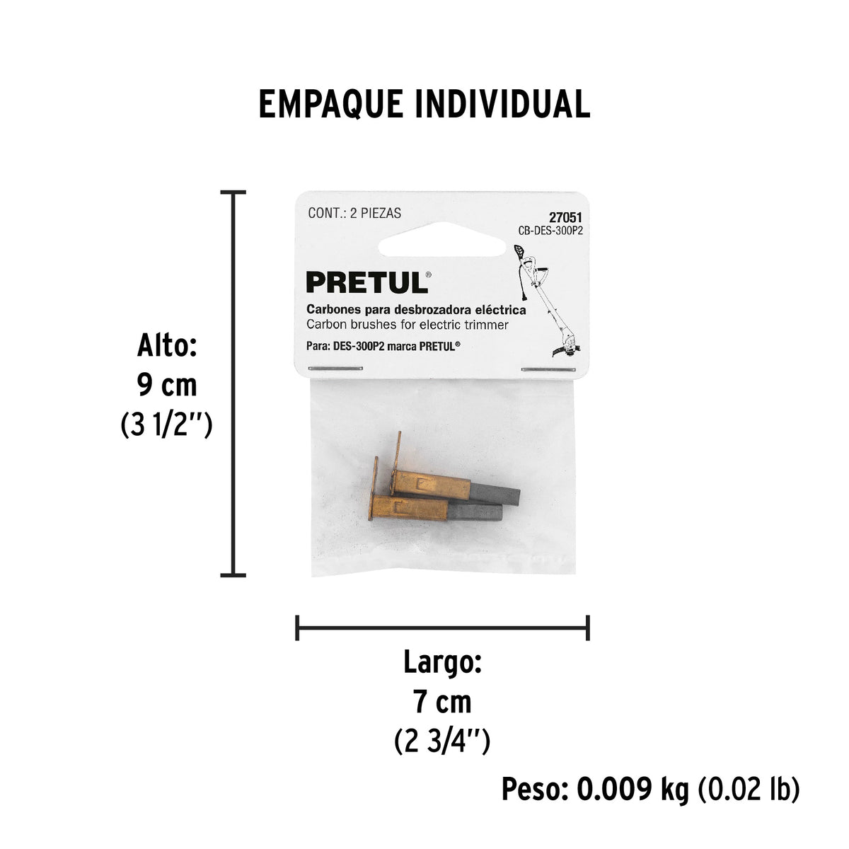 2 carbones para DES-300P2 - SKU 27051