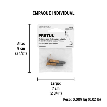 2 carbones para DES-300P2 - SKU 27051