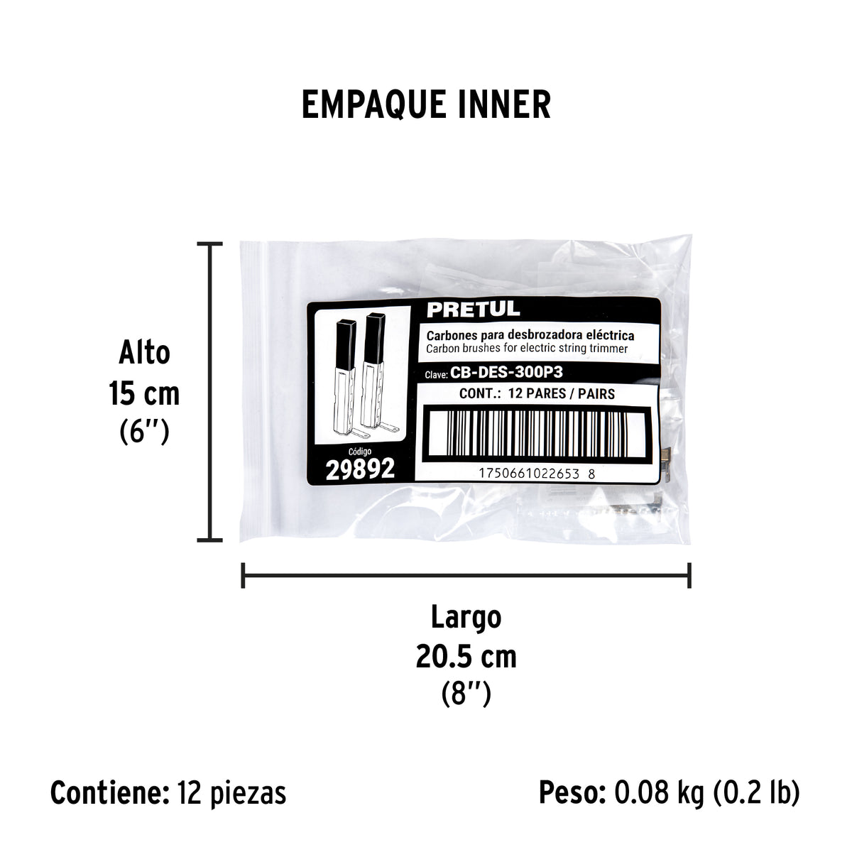 Bolsa con 2 carbones de repuesto para DES-300P3 · vista 3
