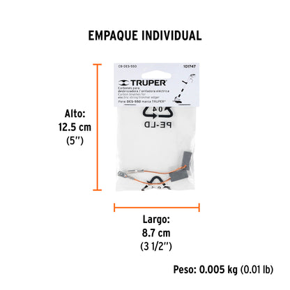 2 carbones para DES-550 - SKU 101747
