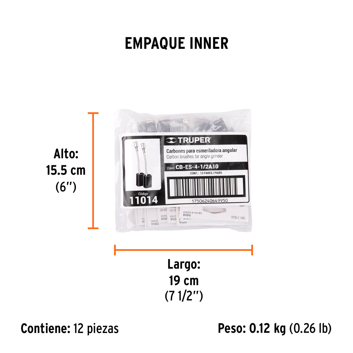 2 carbones para ESMA-4-1/2A10 - TRUPER - SKU 11014