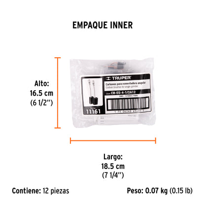 2 carbones para ESMA-4-1/2A12 - TRUPER - SKU 11161