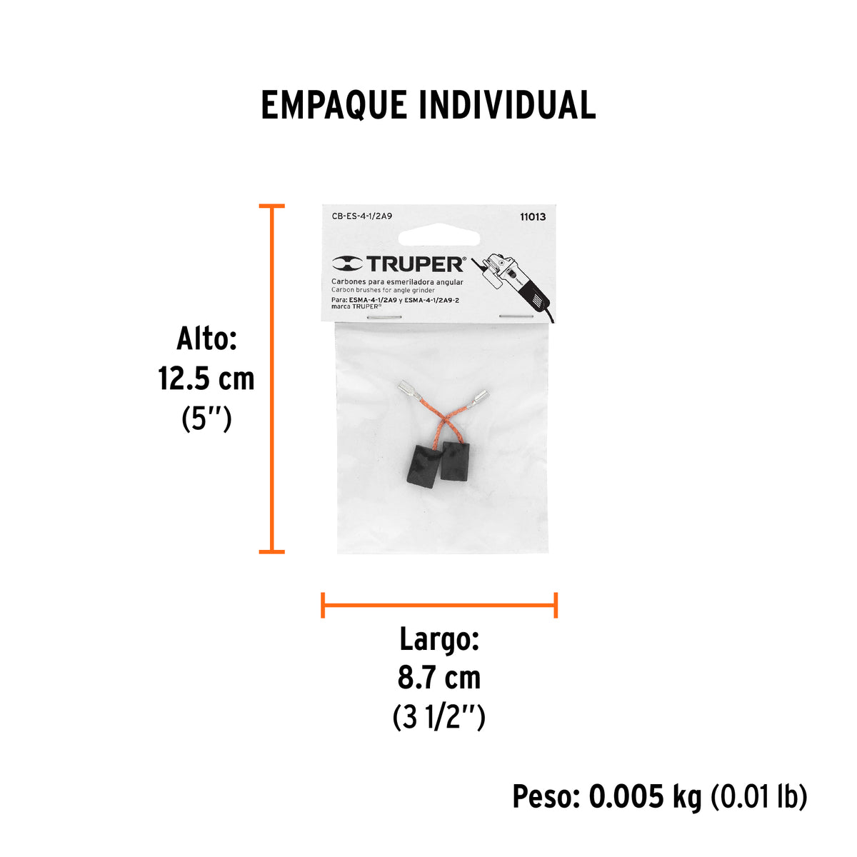 2 carbones para ESMA-4-1/2A9 - TRUPER - SKU 11013