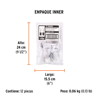 2 carbones para ESMA-4-1/2P2 - TRUPER - SKU 11066