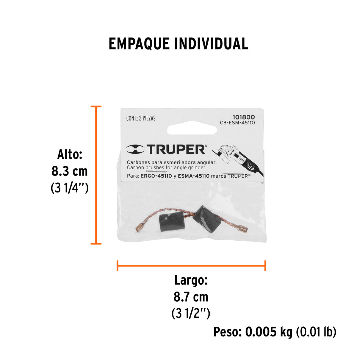 2 carbones para ESMA-45110/ERGO-45110 - SKU 101800