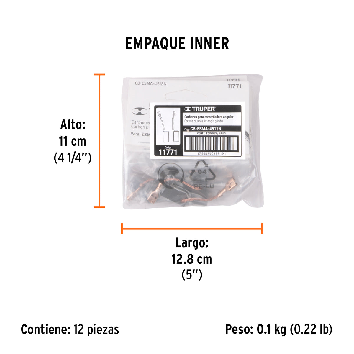 2 carbones para ESMA-4512N - TRUPER - SKU 11771