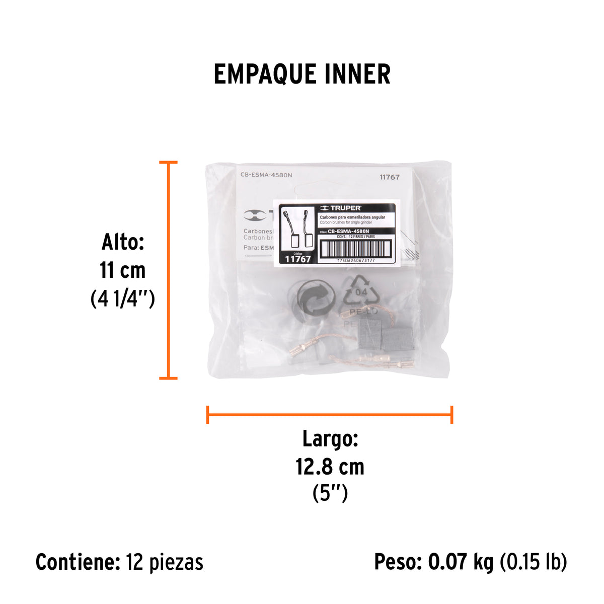 2 carbones para ESMA-4580N - TRUPER - SKU 11767