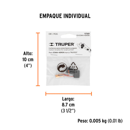 2 carbones para ESMA-4590N - TRUPER - SKU 11769