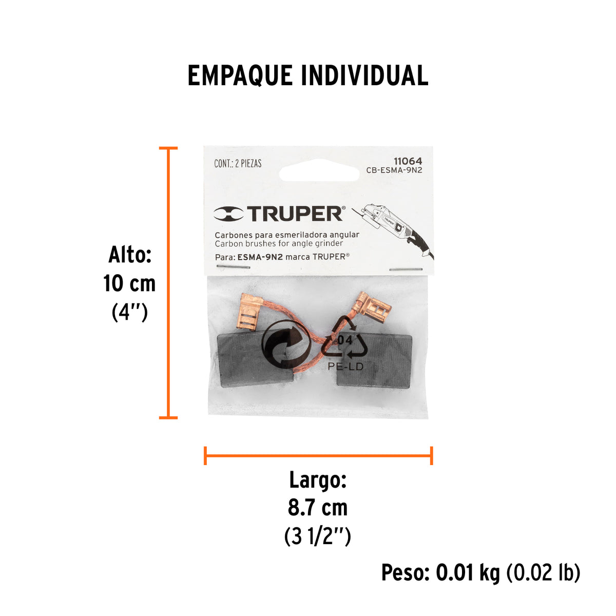 2 carbones para ESMA-9N2 - TRUPER - SKU 11064