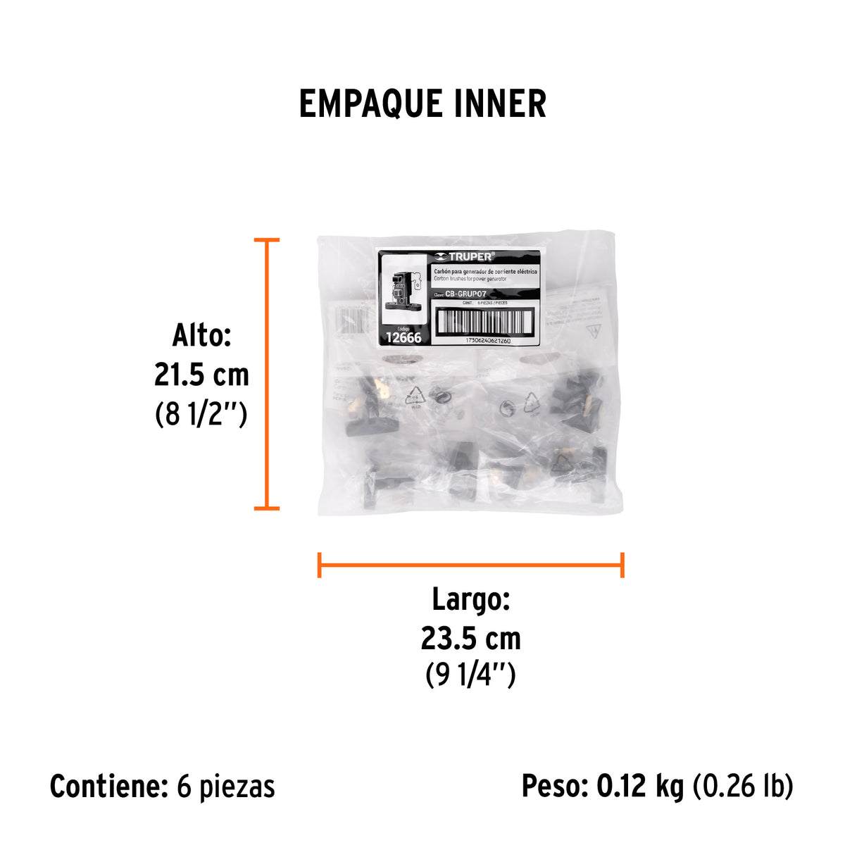 2 carbones para generadores Grupo - SKU 12666