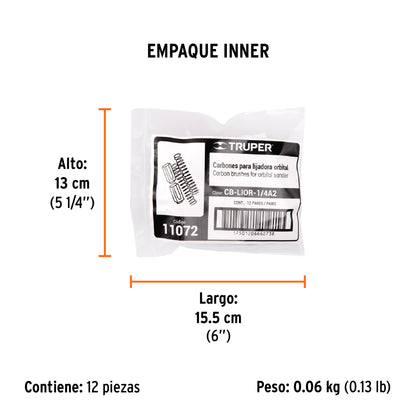 2 carbones para LIOR-1/4A2 - TRUPER - SKU 11072