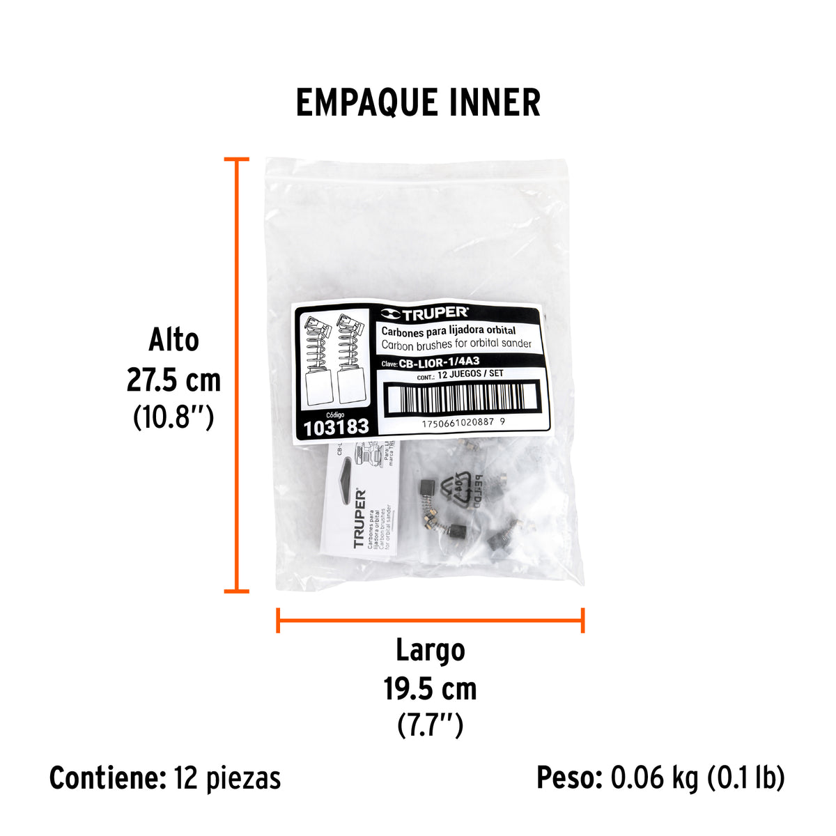Bolsa con 2 carbones de repuesto para LIOR-1/4A3 · vista 3