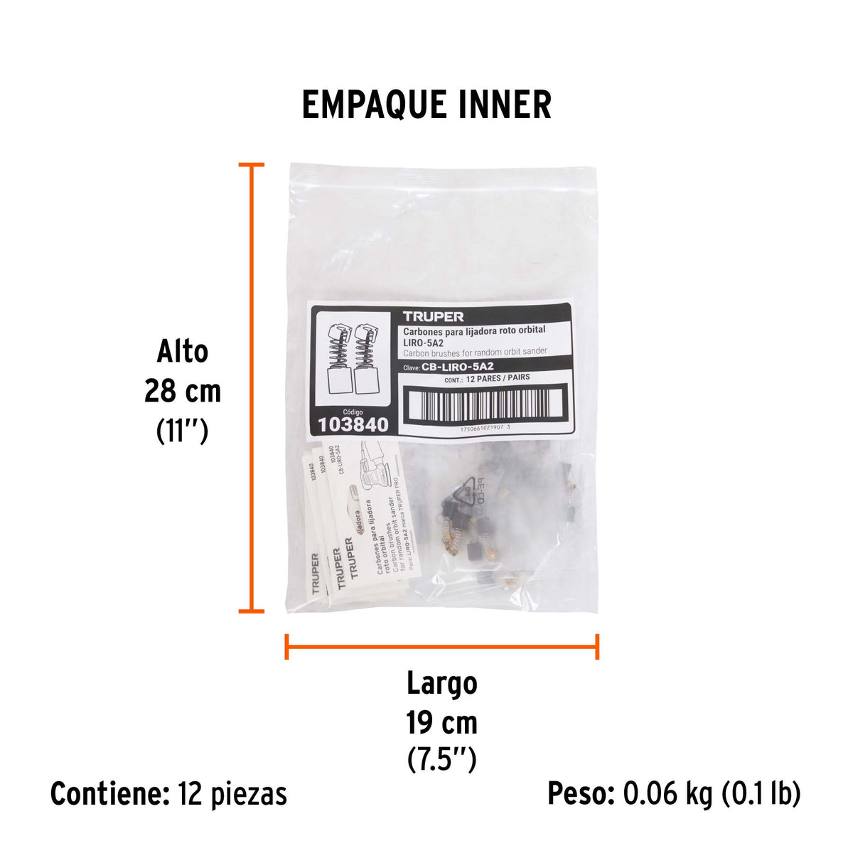 Bolsa con 2 carbones de repuesto para LIRO-5A2 · vista 3