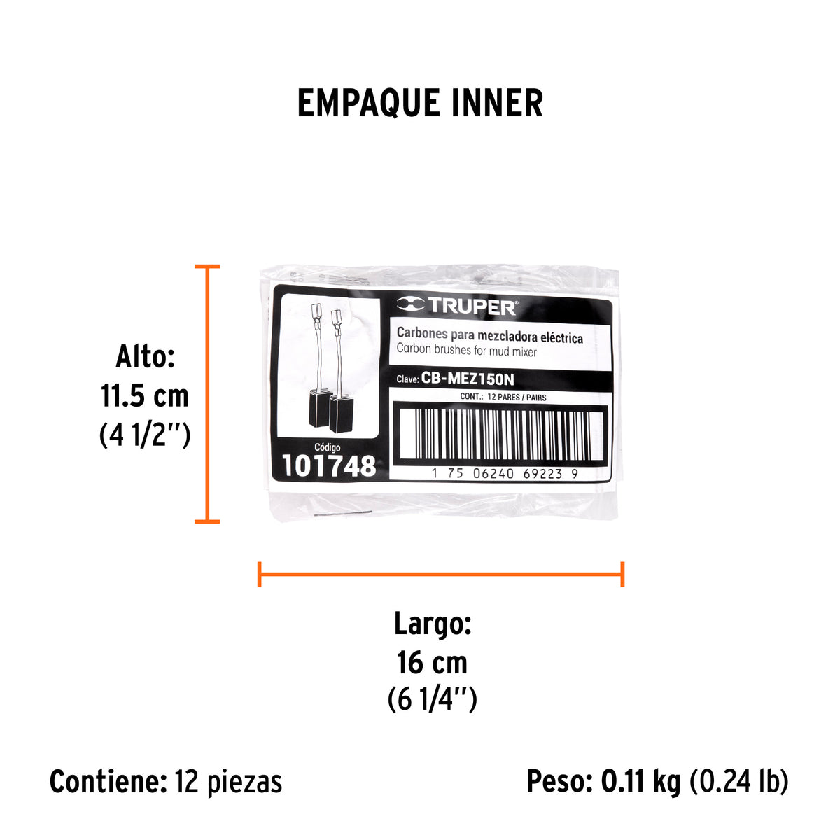 2 carbones para MEZ-150N - SKU 101748