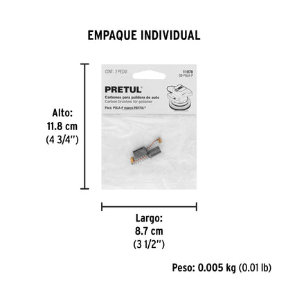 2 carbones para PULA-P - SKU 11078