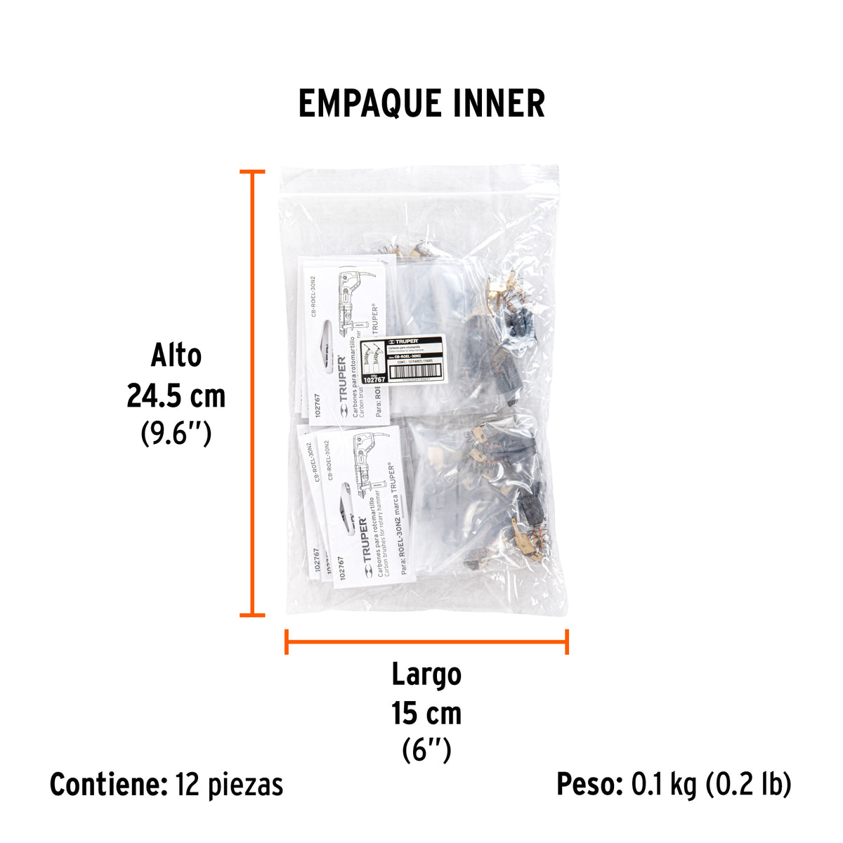 Bolsa con 2 carbones de repuesto para ROEL-30N2 · vista 4