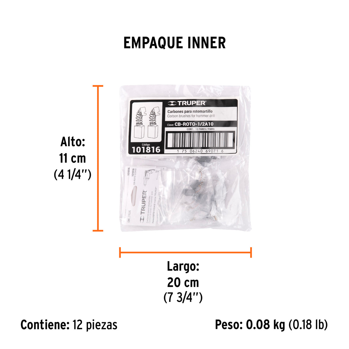 2 carbones para ROTO-1/2A10 - SKU 101816
