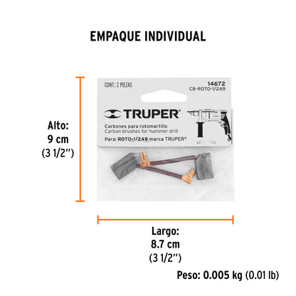 2 carbones para ROTO-1/2A9 - SKU 14672
