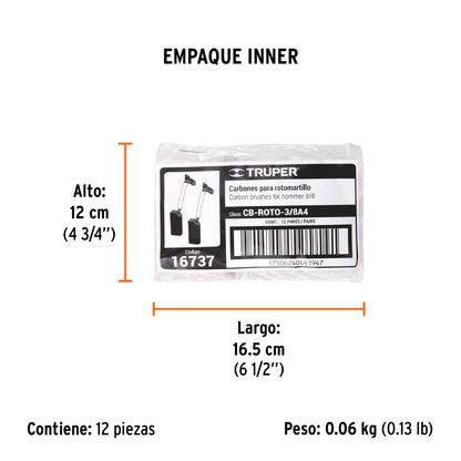 2 carbones para ROTO-3/8A4 - SKU 16737