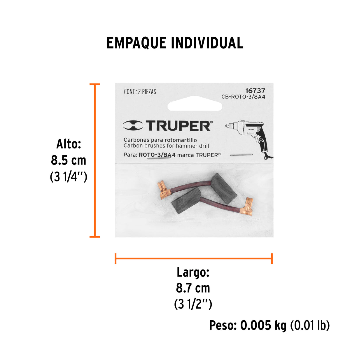 2 carbones para ROTO-3/8A4 - SKU 16737
