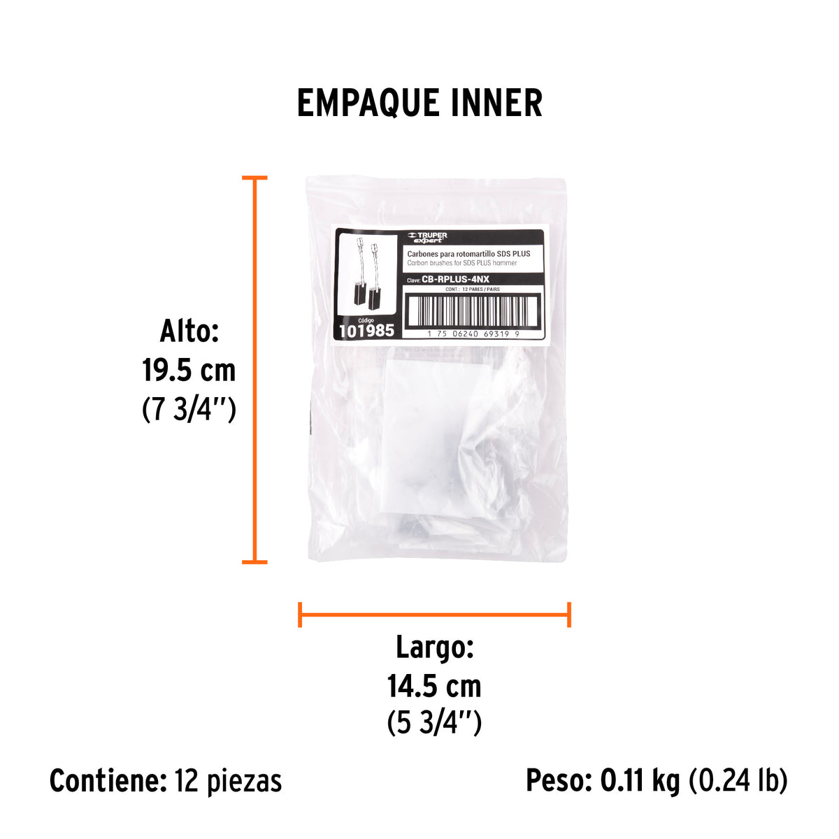 2 carbones para RPLUS-4NX - SKU 101985