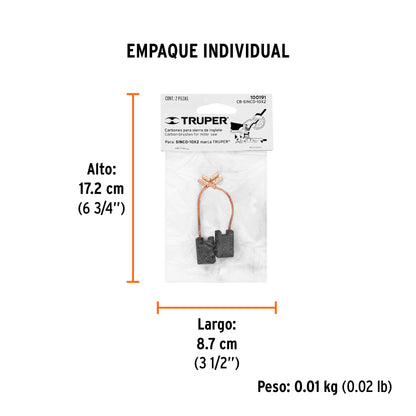 2 carbones para SINCO-10X2 - SKU 100191