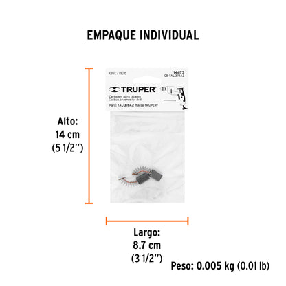 2 carbones para TAL-3/8A2 - SKU 14673