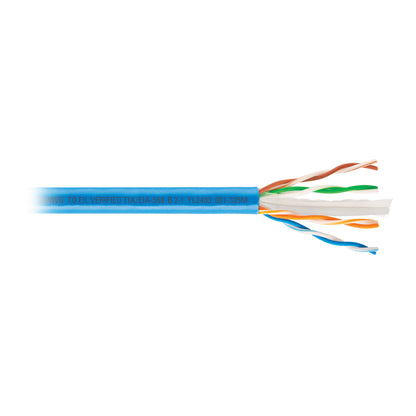 Metro de cable UTP CAT6, Bobina de 305m, azul