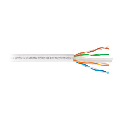 Metro de cable UTP CAT6, Bobina de 305m, blanco