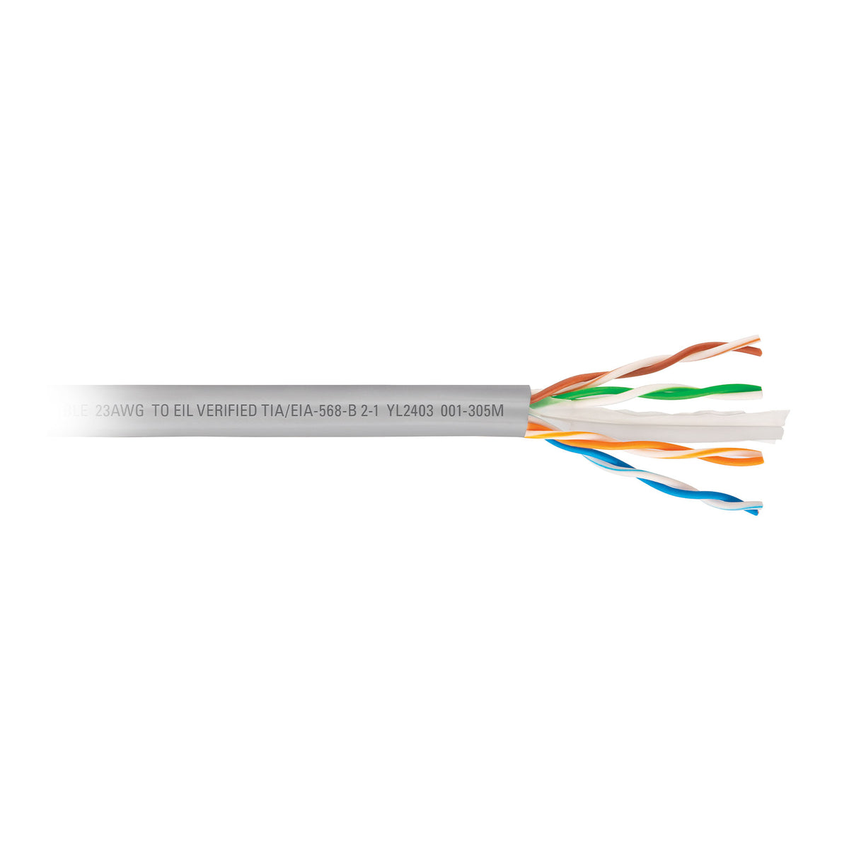 Metro de cable UTP CAT6, Bobina de 305m, gris · vista 4