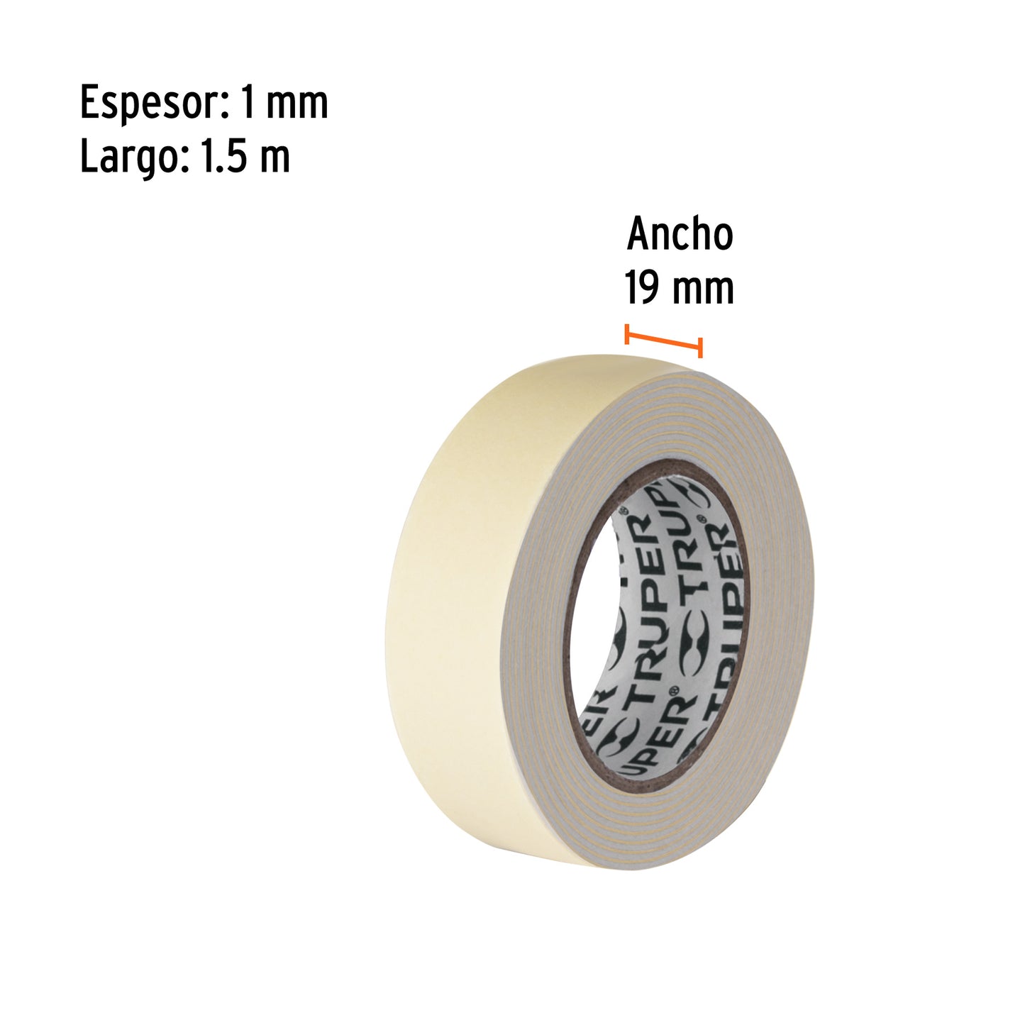 Cinta antiderrapante 5 m color amarillo