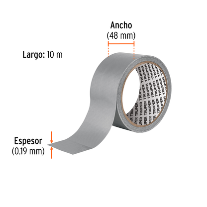 Cinta para ducto 10 m x 48 mm
