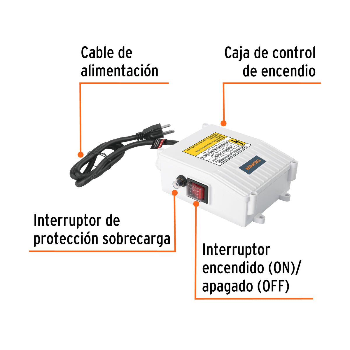 Caja de control para bomba tipo bala 1 HP · vista 2