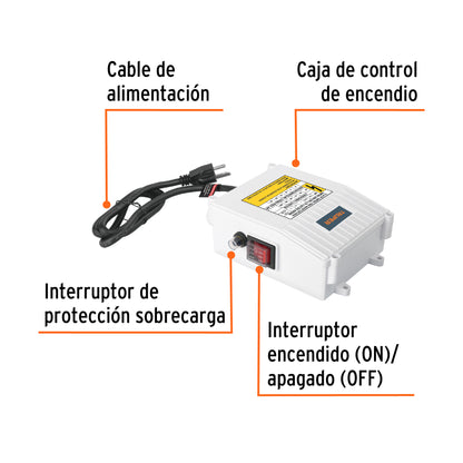 Caja de control para bomba tipo bala 1 HP · vista 2