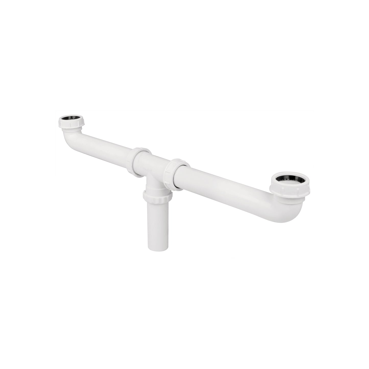 Céspol doble de 1 1/2" sin contra para tarjas de doble tina