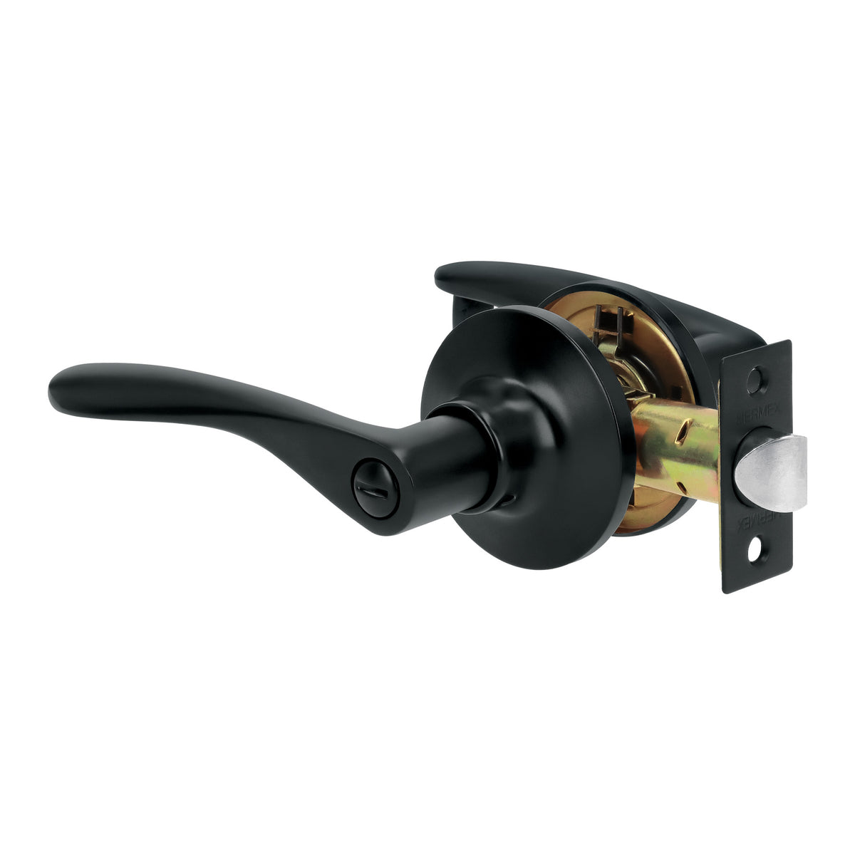 Cerradura manija "Milán" p/baño, negro, cil latón, Basic · vista 5