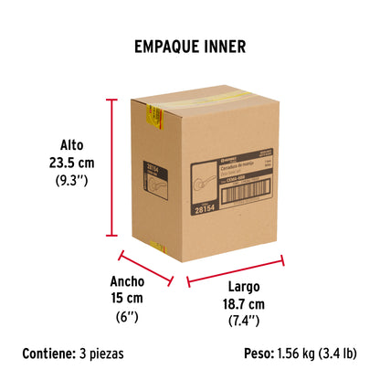 Cerradura manija "Milán" p/baño, negro, cil latón, Basic · vista 8
