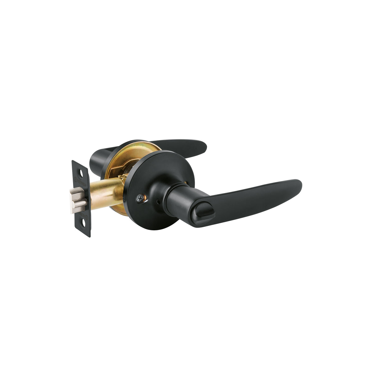 Cerradura de manija, línea Turín, recámara, negro mate
