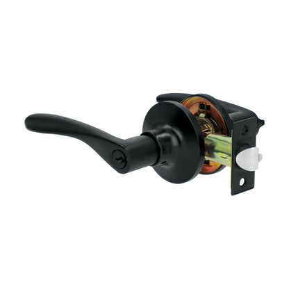 Cerradura manija "Milán" p/recámara, negro, cil latón, Basic · vista 5