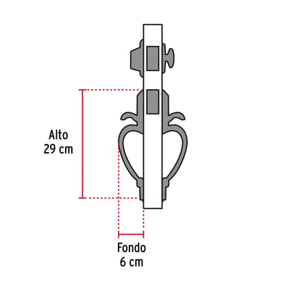 Doble jaladera y perilla de latón brillante con cerrojo llave mariposa