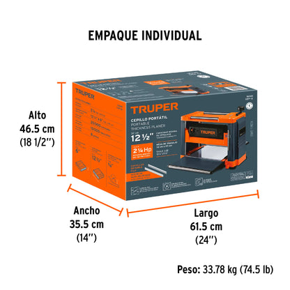 Cepillo portatil 12-1/2 pulg 2-1/4 HP (1600 W) - SKU 16240