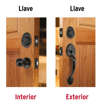 Jaladera y perilla, Berna llave-llave, negro, BASIC · vista 4