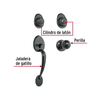 Jaladera/perilla, Lugo llave-llave, Negro · vista 2