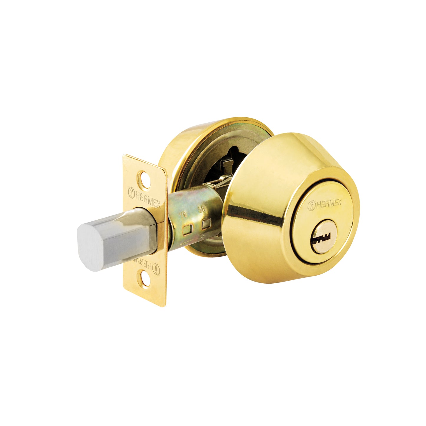 Cerrojo llave-llave latón brillante