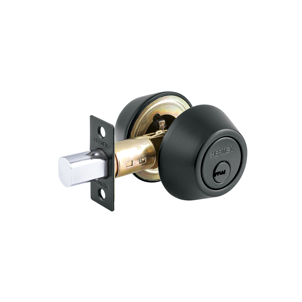 Cerrojo llave-llave negro, llave puntos