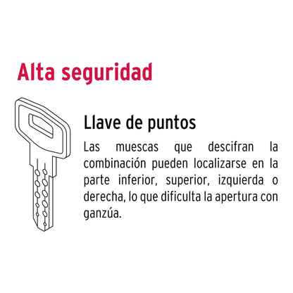 Cerrojo llave-llave negro, llave puntos · vista 4