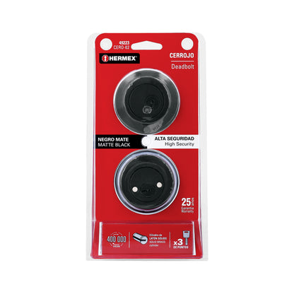 Cerrojo llave-llave negro, llave puntos · vista 6