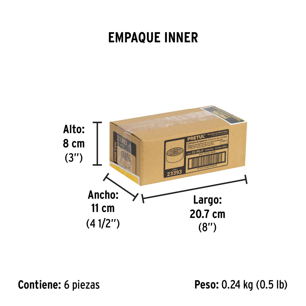 Filtro de repuesto polvos y particulas - SKU 23393